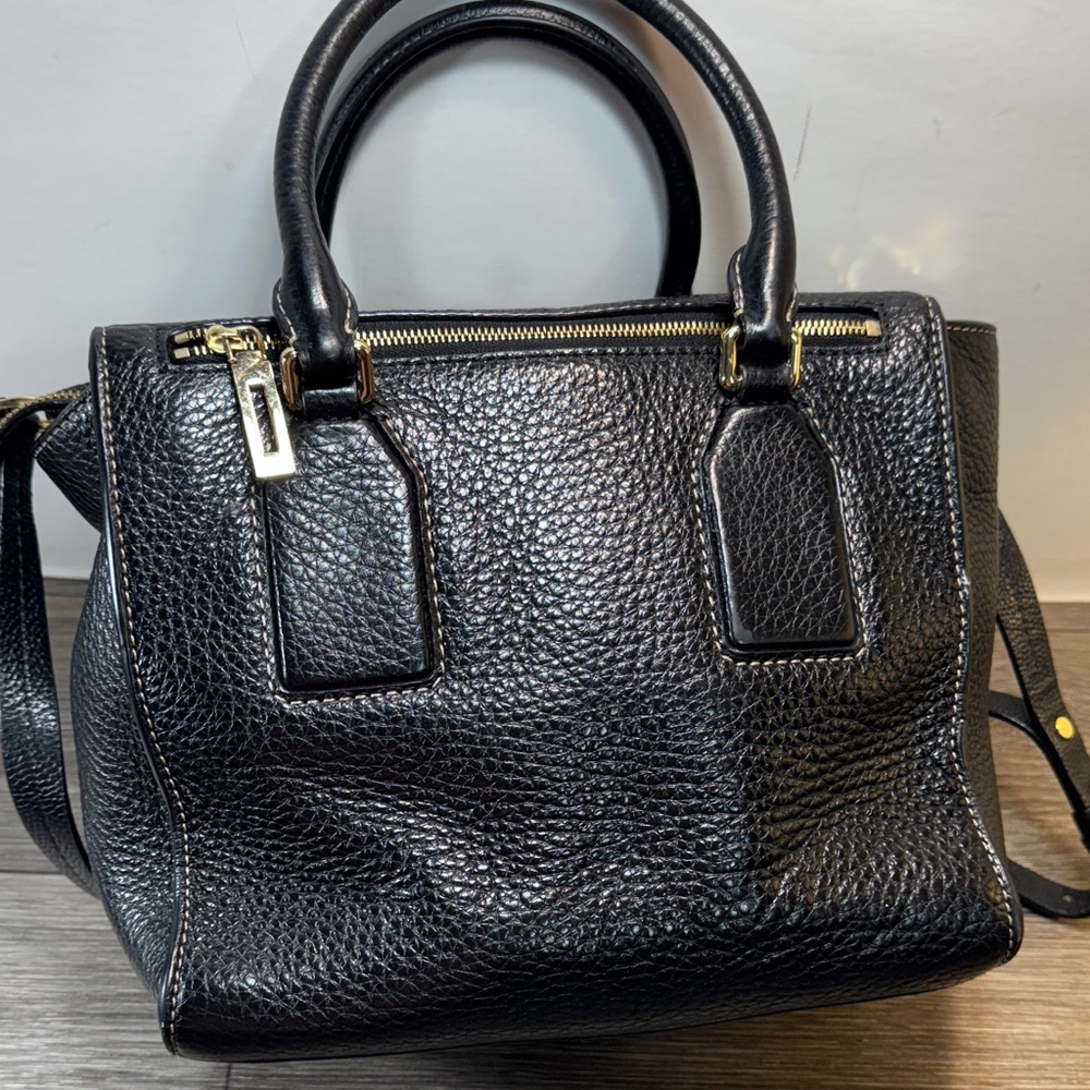 Michael Kors Black Textured Satchel - Picture 6 of 15